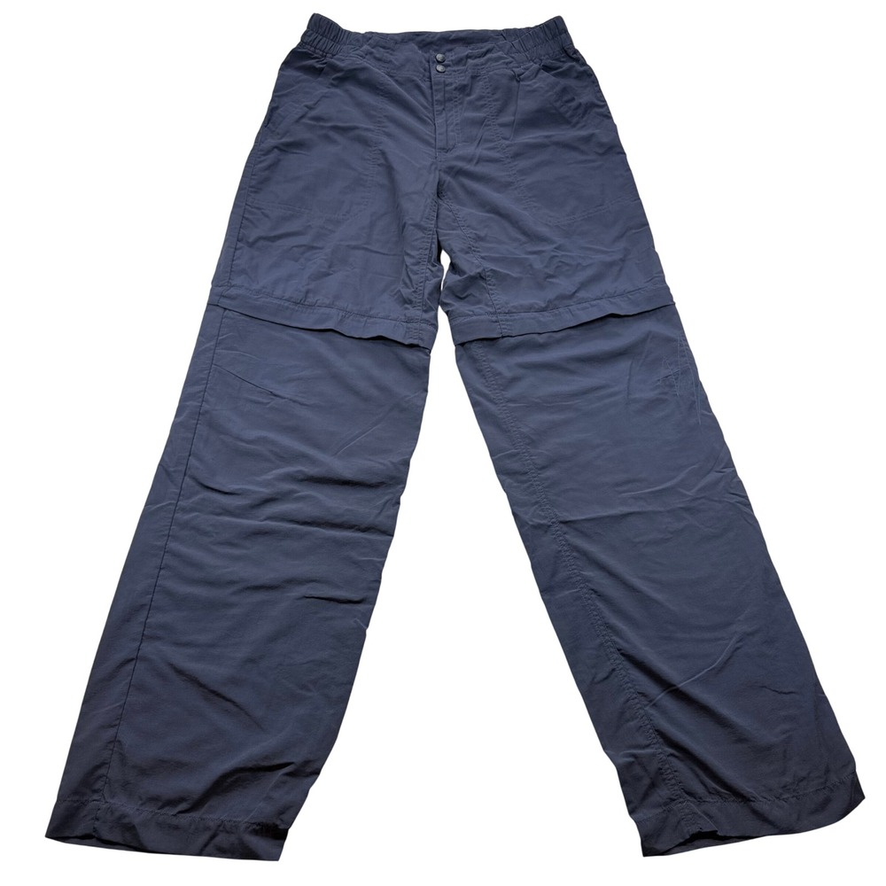 Kathmandu Convertible Hiking Pants Zip Off Shorts Nylon Blue Grey Womens Size 8